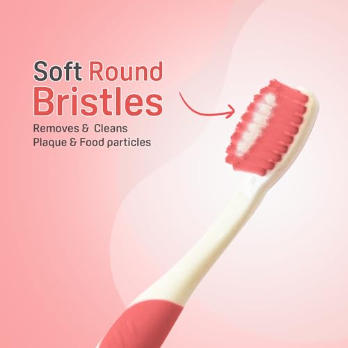Image of Kids Toothbrush Red for 2-6 Years with FREE Toothpaste | Soft Bristles | Gentle Oral Care for Children | Easy Grip Handle | Daily Kids Hygiene Combo