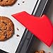 GIR: Get It Right Premium Silicone Pan Scraper - Heat Resistant Kitchen Scraper, Cutter, Chopper Perfect For Dough, Pasta, Cake, Bread, and More - 8 IN, Red