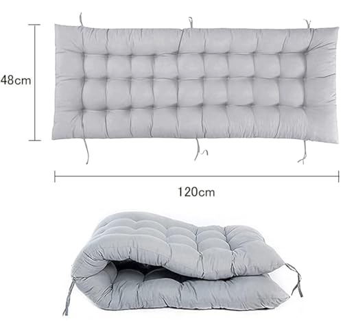 Coussin de banc de jardin beige de 170x55 cm pour balancelle extérieure