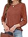 WIHOLL Fall Outfits for Women 2025 Teachers Halloween Sweaters for Women Trendy Cozy Orange Tops Crewneck Long Sleeve Shirts Early Fall Fashion Casual Caramel S