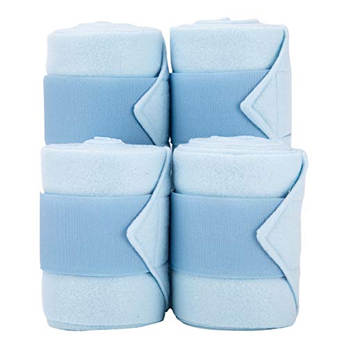 Merauno Polar Fleece Bandagen Fleece Dressage PoloTrainingsverband Satz von 4 2 Farben Wahl Black & Blue (Blue) Cover