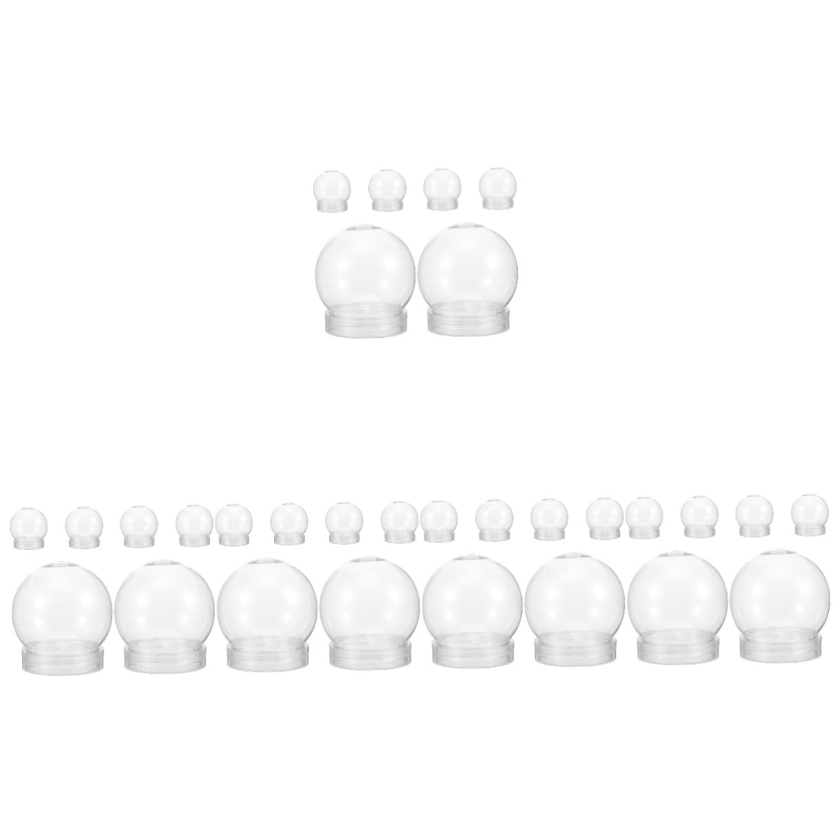PRETYZOOM 30 Pz Palloncino in plastica Trasparente Palla di Neve Natalizia Fai da Te Globo di Neve Illuminato Globi Fai da Te Artigianato Che realizza globi