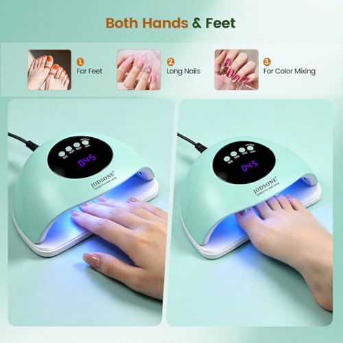 Image of JODSONE Fast Curing U V LED Nail Dryer with 4 Timers Auto Sensor Nail Lamp Green