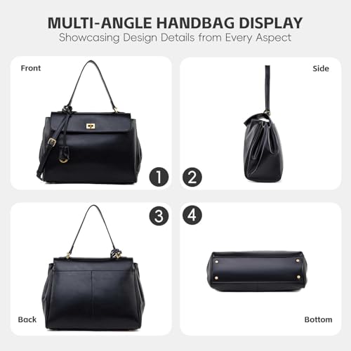 Bolso tote de ante y cuero para mujer miniatura 6