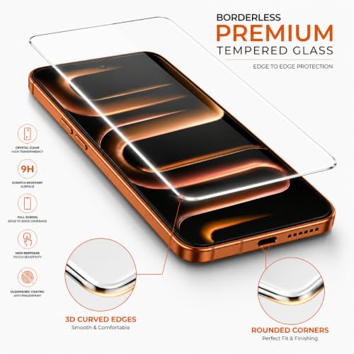 Image of ArmourPro 3D Borderless Tempered Glass for Infinix Note 60 Pro, Note 60 and Note 60 Ultra, HD Clear Curved Edge to Edge Screen Protector, 9H Hardness, Oleophobic Coating, Case Friendly | Pack of 1