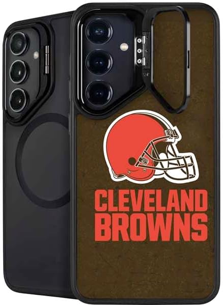 Skinit Kickstand Phone Case Compatible with Galaxy S25 - Officially Licensed NFL Cleveland Browns Large Logo Design