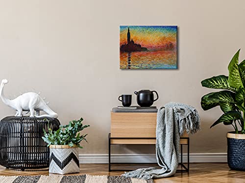 Wieco Art - Crepuscolo a Venezia di Claude Monet