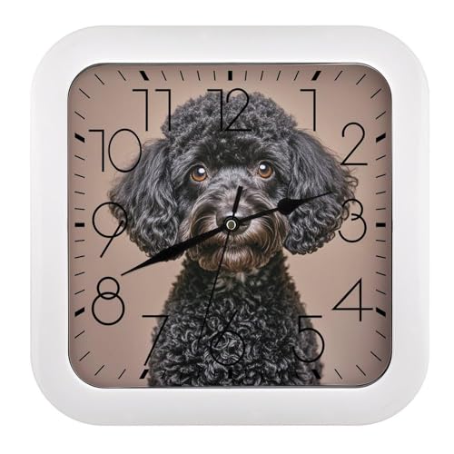 Horloge carlin noir murale silencieuse sans tic-tac et carrée - 2