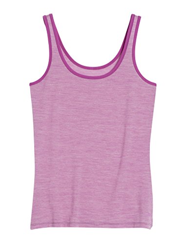 Icebreaker Merino Women's Siren Tank, Sweetpea/Snow/Sweetpea, Medium