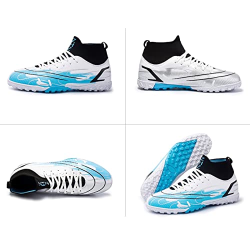 Chuteiras de Futebol Juvenil,Profissional Topo Alto Amarrado TF Chuteiras de Futebol de Relva Homens