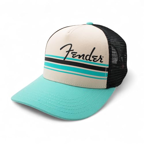 AMERICAN NEEDLE Fender Guitar Sinclair Adjustable Snapback Baseball Cap Hat Black/Seafoam/Ivory