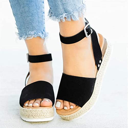 Sandales compensées en cuir souple et finitions vintage d'été