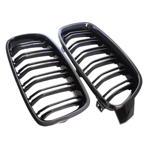 Parrilla delantera de coche para Serie 3 F30 F35: rejilla deportiva de doble listón negro