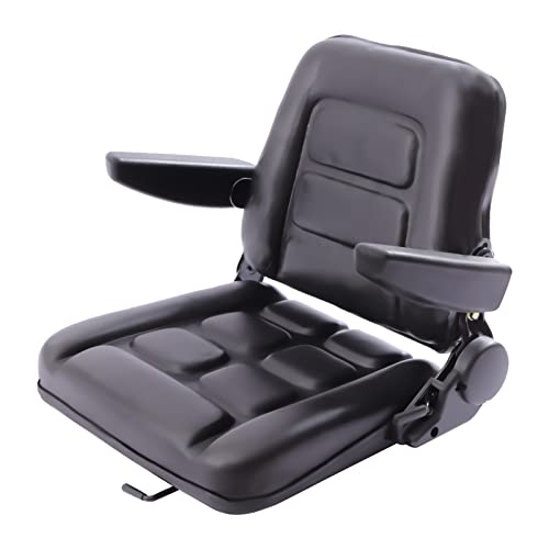 Universal Adjustable Forklift Seat, Full Suspension Seat Replacem...