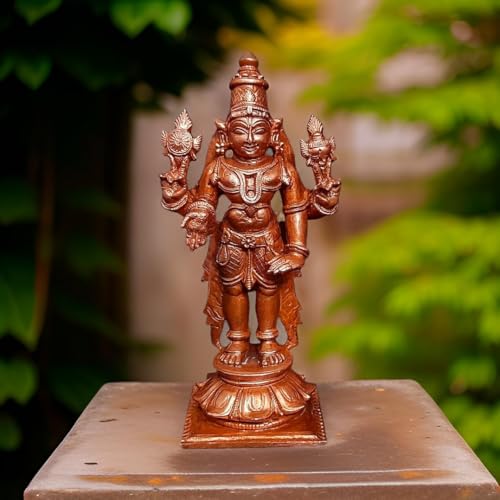 Image of Lord Venkateswara Murti Copper - 3.9 in - Pack of 1