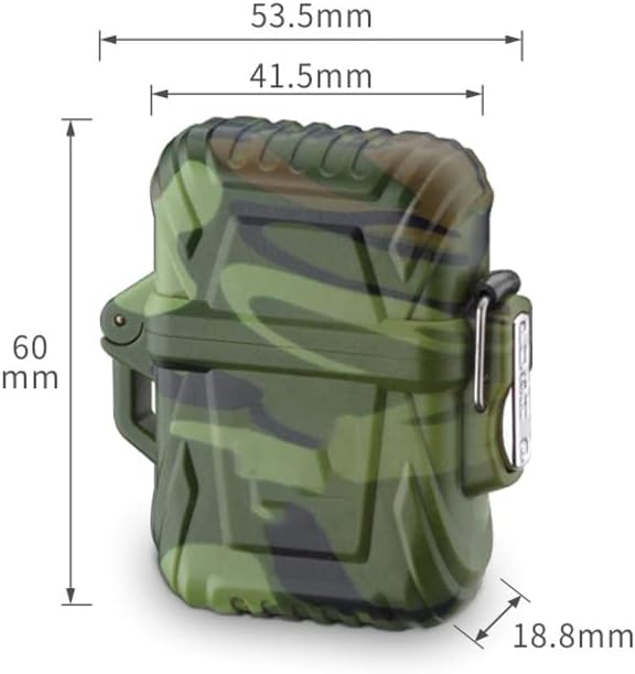 Torch Lighter, Waterproof Refillable Mini Butane Lighter, Adjustable Pocket Lighter Windproof Gas Lighter with Key Ring Jet Flame Lighter Mens Gifts Camouflage(Without Butane)