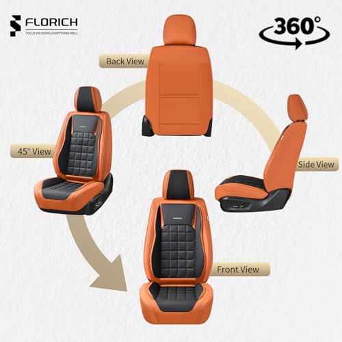 FLORICH Front Car Seat Covers, Leather Seat Covers for Cars, Waterproof Car Seat Protectors 2 Pack, Front Seat Covers for Cars, Breathable Automotive Seat Covers Protector Fit for Most Cars Trucks SUV by FLORICH - Used condition - Image 8