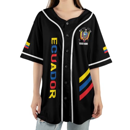 Camiseta personalizada de béisbol Ecuador para hombre, con bandera de Ecuador y mezcla de poliéster, modelo ECAD 9 miniatura 5