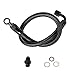 Piodelo B/D Series Braided Fuel Line Hose Compatible with Honda Acura Integra D15 D16 B16 B18 B20 B16B B16A B18C D16, Replaces Accord Civic Prelude CRX CR-V - Black