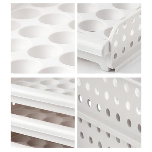 Caja de plástico PP premium para almacenar 30 huevos con diseño apilable 5