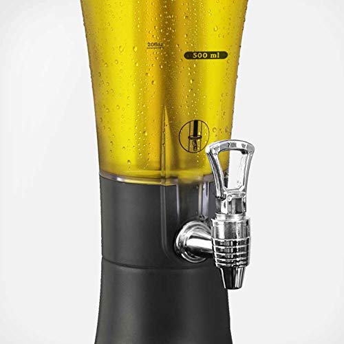 Torre de Chopp Marchesoni Marcbeer Transparente com Preto 3,5 L 4 Torre de Chopp Marchesoni Marcbeer Transparente com Preto 3,5 L - Imagem 4