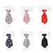 Segarty Dog Ties, 6pcs Pet Formal Classy Neckties 10.5-12 Inch, Tuxedo Bow Tie with Suit White Collar for Pup Cat, Birthday Gift, Grooming Accessories, Wedding, Business, Photo Session Wearing