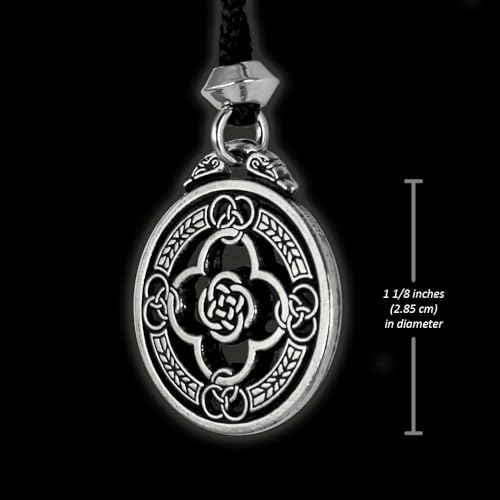 Pewter Celtic Knot Warrior Shield Pendant Necklace - Thumbnail 3