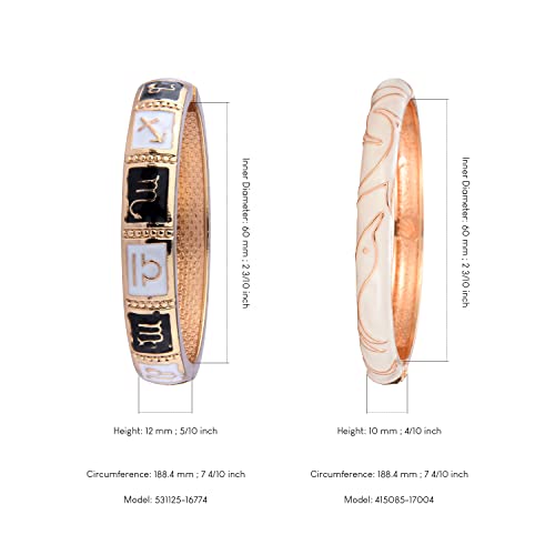 UJOY Fashionable Bracelets Constellation Dolphin Enameled Bangles Spring Hinged Cloisonne Jewelry 55C38 brown - Image 4