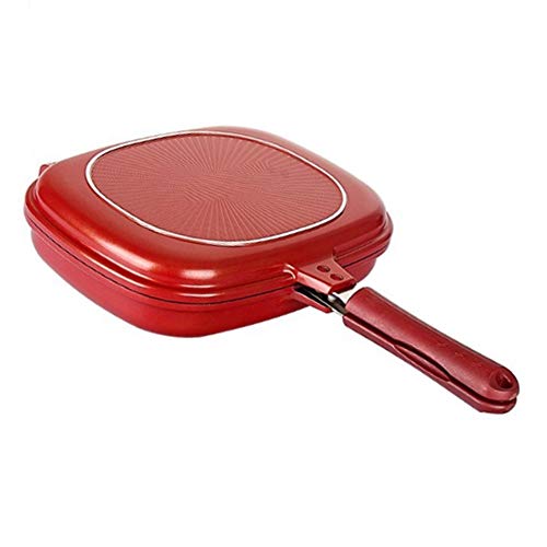ZXS Multifunctional Portable Double-Sided Frying Pan,Scratch-Resistant Non-Stick Barbecue Cooking Kitchen Tools,Suitable for Outdoor Barbecues at Home