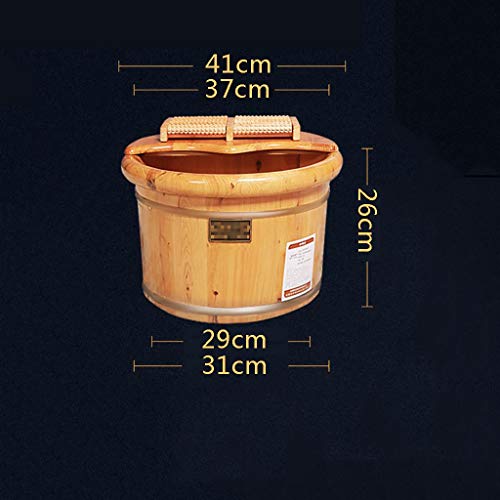 Baño de pies de madera maciza tipo barril de cedro miniatura 5