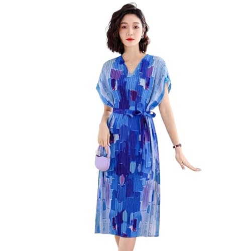 Robe de dame ample col en V pour masquer les rondeurs avec douceur