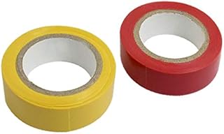 Self Amalgamating Tape,Heavy Duty Tape,Repair Tape,17mm Wide Insulation Adhesive Electrical Tape Yellow Red 8M 2 Pcs (Color : Multiple Colors)