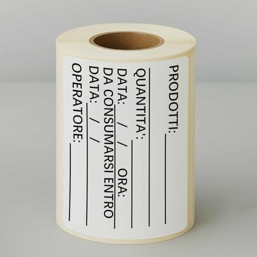 【Etichette Adesive Forte e Durevole】Progettato con colla resistente a umidità e basse temperature (-30°C), ideale per congelatore, barattoli e contenitori alimentari