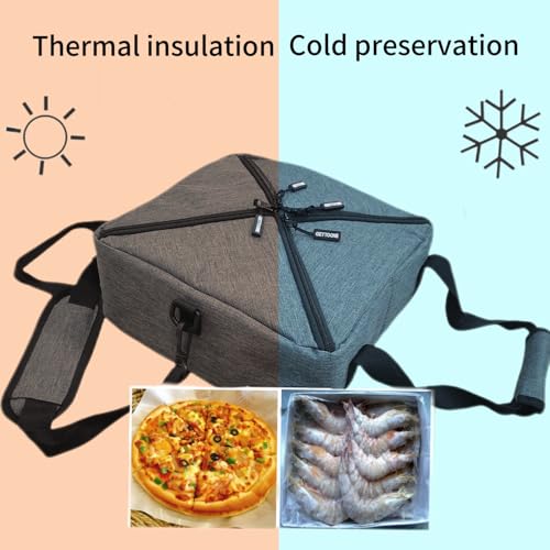 Image of Cooler Bag - Insulated Leak Proof Thermal Bag with Folding and X-Shape Zipper Design- Beach Travel Camping Lunch Cooler Bag Frozen Food Shopping Bags (Grey)