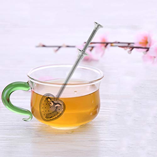 Heart-Shaped Stainless Steel Loose Leaf Tea Infuser Spoon Strainer for Herbal Spices with Long Handle Clamp - Image 6
