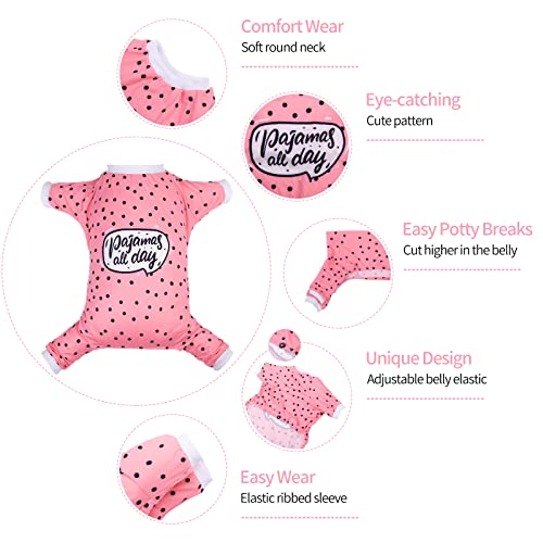 Image of CuteBone Small Dog Pajamas Shirt Stretchy Summer Puppy Pjs Soft Cat Onesies Pet Clothes for Daily Wear DA13M