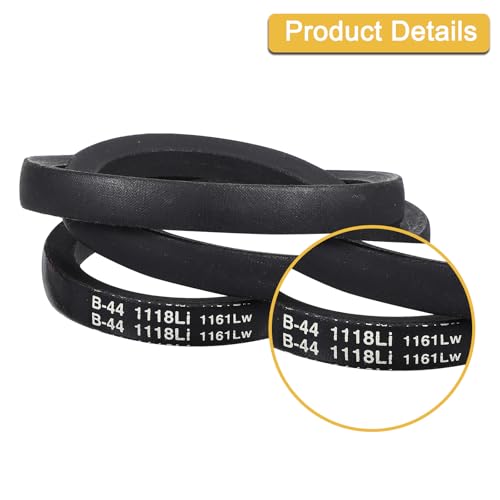 Image of uxcell 3pcs B44 Classic Wrapped V-Belt, 47 inch Outer Circ B Profile V-Belt