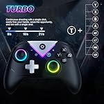 Dinosoo RGB Wireless Controller for Nintendo Switch 2/1 Lite/OLED, PC, with Bluetooth, Turbo, Macro, Hall Trigger, 6 Gyro Axis, Dual Vibration, Screenshot - 2 Pack - Image 4
