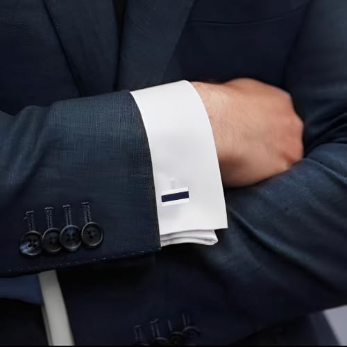 Image of Cufflinks for Men Classic Wedding Business Shirt Cuff Links Set Gifts with Box