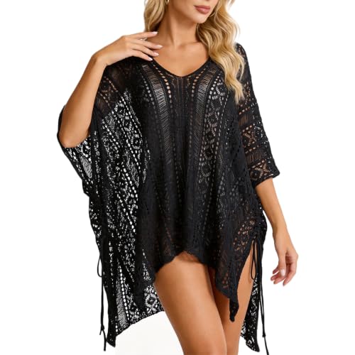 Image of Bathing Suit Cover Up for Women,V-Neck Summer Swimsuit Coverups Loose Swimwear Beach Dress for Pool Sea Party