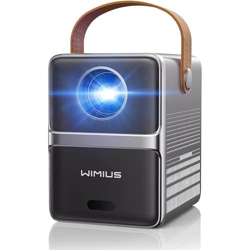 【Short Throw & 3s Focus】Mini Projector, WiMiUS 15000 Lumen WiFi Bluetooth Portable Projector 4K Full HD 1080P Supported, 300″ Display Smart Outdoor Video Projector for Camping, Travel, Festive Gifts