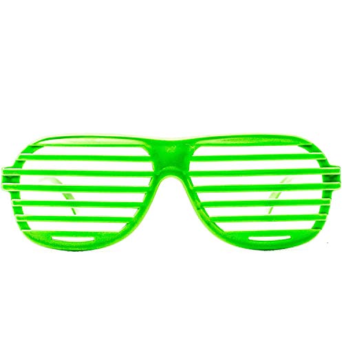 Fun Central - 12 Pack Retro Slotted Shades In Assorted Colors | In Bulk | Retro 80S Party Supplies, Synthwave, Party Supplies, 4Th Of July, Raves, Edm, Pride Events. #TOP5