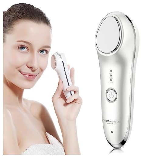 TOUCHBeaty Heiß und Kalt Gesichts Massage Gerät mit Vibrationsfunktion,Kosmetisches Gerät Faltenentferner Gesichtsmassage für Gesichtpflege Anti-aging AG-1389EU