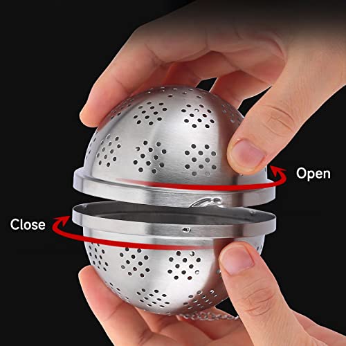 Cangool Tea Ball Strainers 1 Pc, Big Reusable Tea Ball, Stainless Steel Tea Strainer, Spice Ball #TOP3