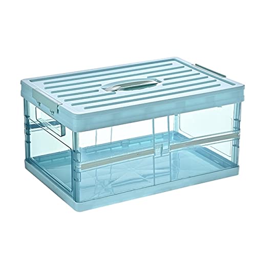 Transparent Collapsible Storage Box Storage Box for Household Use Multifunctional Storage Box with Lid Book Box - Color