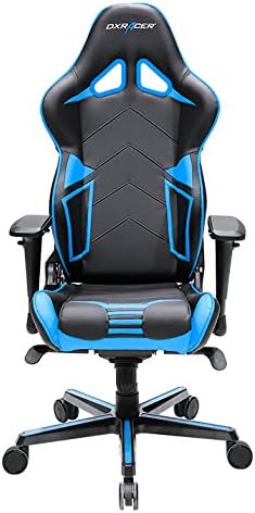 OH/RV131/NB Racing Series Black and Blue Gaming Chair - Includes 2 Free Cushions