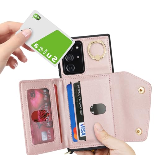 Coque Samsung Note 20 Ultra antichoc portefeuille à anneau support - 4