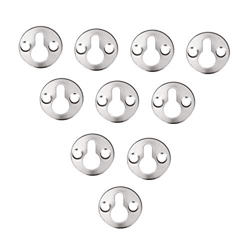 Image of 10Pcs Metal Round Wall Hanging Painting Picture Photo Oil Painting Mirror Frame Hooks Hanger with Screws Furniture Hardware 25mm(Bronze)
