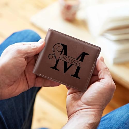 Personalized Wallet for Men - Custom Wallets for Men, Father's Day Gifts for Men, Customized Monogram Wallet for Son, Grandpa, and Boyfriend4