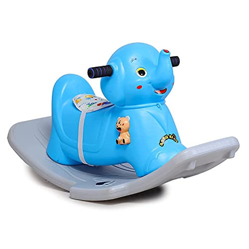 Image of PoPo Toys Murphy Rocker (Blue)| Rocker for Kids Birthday Gift for Kids /Boys /Girls /Rocker with Musical & Lightning Toy | Cute Character